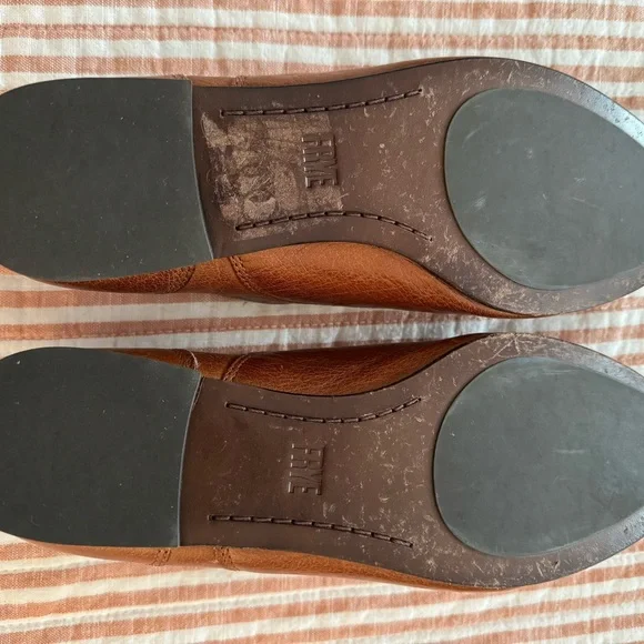 FRYE WOMENS SLIP ON SHOES 8 COMFORT RUBBER SOLE LOAFERS BROWN LEATHER - Picture 6 of 6